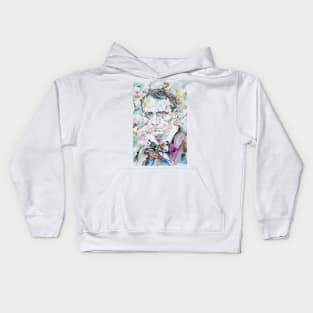 CHARLES BAUDELAIRE - watercolor portrait.1 Kids Hoodie